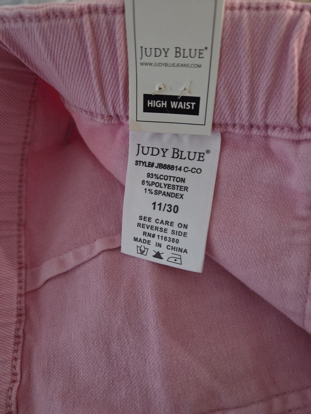 Judy Blue Jogger Denim In Bright Pink - Picture 8 of 9